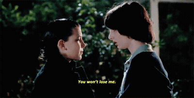 Couple Looking, Saying You Won't Lose Me GIF