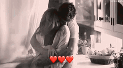 Couple Love Solemn Hugs Hearts GIF