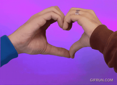Couple Making Heart Shape With Hands GIF