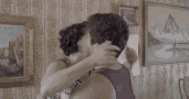 Couple Missed Each Other Gay Hug GIF