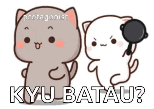 Couple Of Cartoon Cats Standing Together GIF