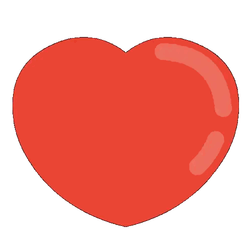 Couple Of Penguins Surrounded By Red Hearts And Clouds Sticker