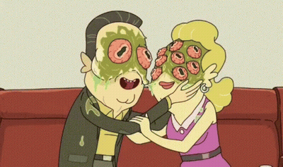 Couple On Couch Woman With Mask GIF