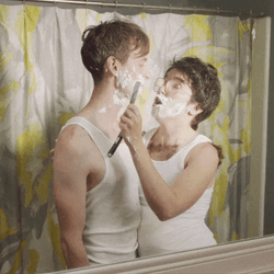 Couple Shaving And Singing Bonding Moment GIF