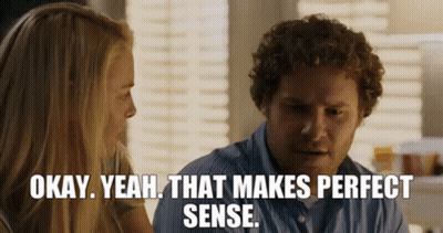 Couple Sitting Says Okay Yeah That Makes Perfect Sense GIF