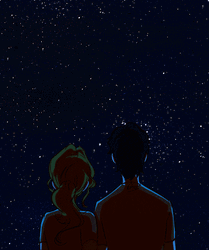 Couple Stargazing Night GIF