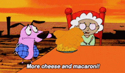 Courage And Muriel Cheese Meme GIF