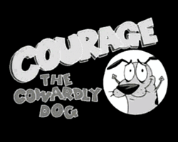 Courage The Cowardly Dog Black White Poster GIF