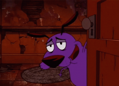 Courage The Cowardly Dog Mouth Wide Open GIF