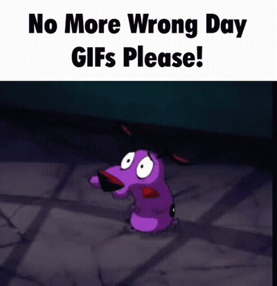 Courage The Cowardly Dog No More Wrong Day Gifs GIF