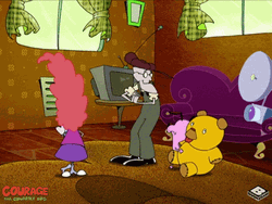 Courage The Cowardly Dog Shocked Reaction GIF