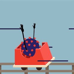 Covid Riding Cart Animation GIF