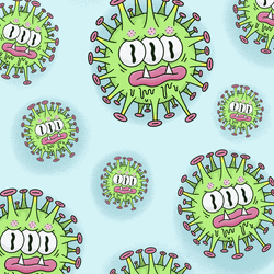 Covid Sick Animated Cartoonn GIF