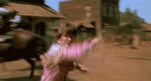 Cow Boy Running Away GIF