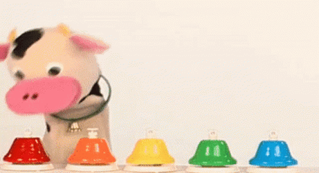 Cow Pressing Cowbell GIF