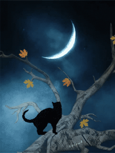 Cow With Black Spots And Sheep Standing In Grass GIF