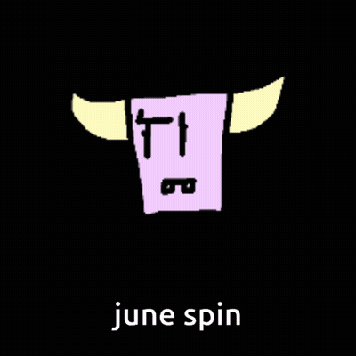 Cow With Horns Saying June Spin GIF