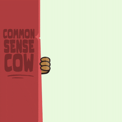 Cow With Number 5 GIF