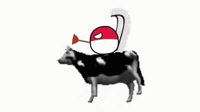 Cow With Red And White Ball On Head GIF