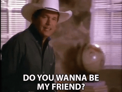 Cowboy Asking Do You Wanna Be My Friend GIF