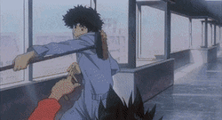 Cowboy Bebop Spike Mop Fight GIF