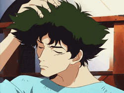 Cowboy Bebop Spike Spiegel Holding His Head GIF