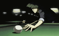 Cowboy Bebop Spike Spiegel Playing Billiards GIF