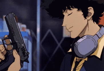 Cowboy Bebop Spike Spiegel Spinning His Gun GIF
