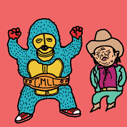 Cowboy Giving Monkey Kisses GIF