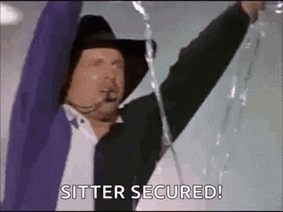 Cowboy Hat And Suit Man Holding Water Bottle GIF