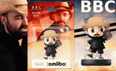Cowboy Hat Man And BBC Pastor Dave Card GIF