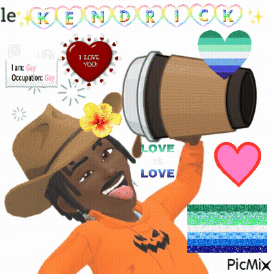 Cowboy Hat Man Drinking I Love You Cup GIF