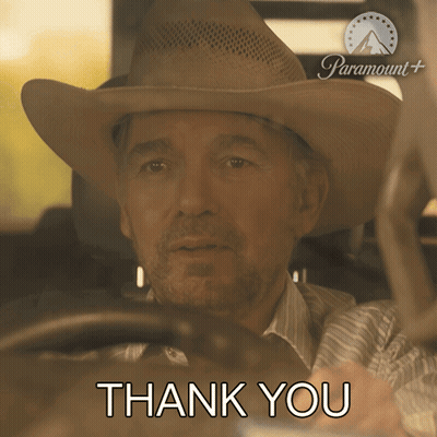 Cowboy Hat Man Driving Saying Thank You GIF