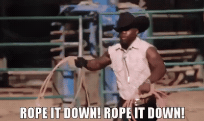 Cowboy Hat Man Holding Lasso Rope It Down Rope It Down! GIF