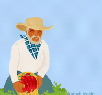 Cowboy Hat Man Holding Red Peppers New Mexico Chile Capital Of The World GIF