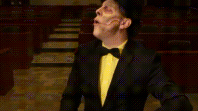 Cowboy Hat Man In Leather Vest At Liquor Sign GIF