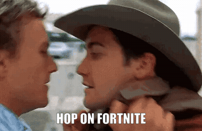 Cowboy Hat Man Kissing Forehead Hop On Fortnite GIF