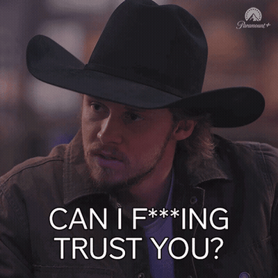 Cowboy Hat Man Saying Can I F***ing Trust You GIF