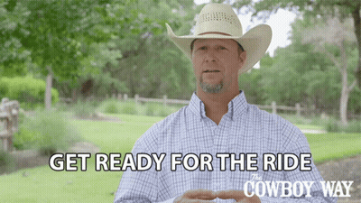 Cowboy Hat Man Says Get Ready Ride GIF