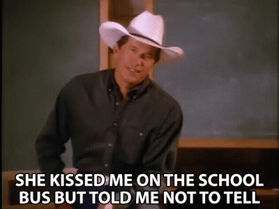 Cowboy Hat Man Says She Kissed Me On School Bus GIF