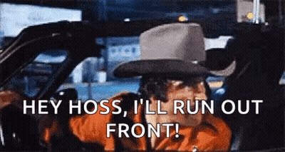Cowboy Hat Mustache Man Driving Saying Good Morning Will GIF