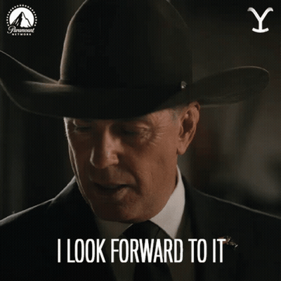 Cowboy Hat Suited Man I Look Forward To It GIF