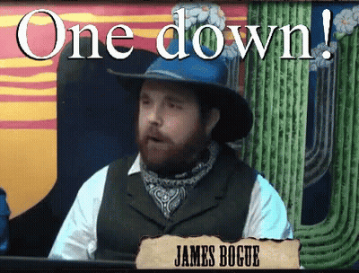 Cowboy Hat Vest Man By One Down Sign GIF