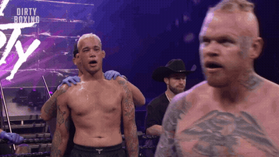 Cowboy in Boxing Ring Saying Dirty Boxing