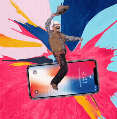 Cowboy Jumping Out Of Phone With 9:41 GIF
