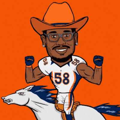 Cowboy Man With Jersey Number 58 Riding Horse GIF