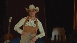 Cowboy Playing Music GIF