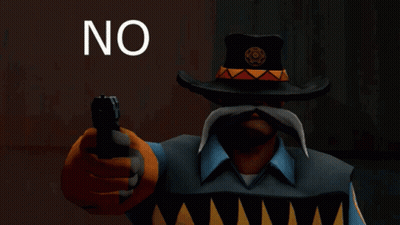 Cowboy Pointing Gun With Word No GIF