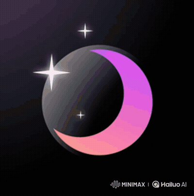 Cowboy Riding Bear In Front Of Crescent Moon GIF