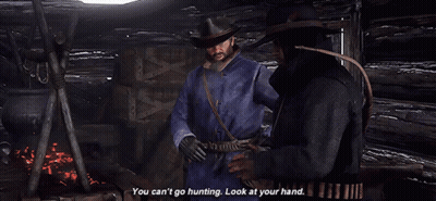 Cowboy Saying You Can't Go Hunting GIF